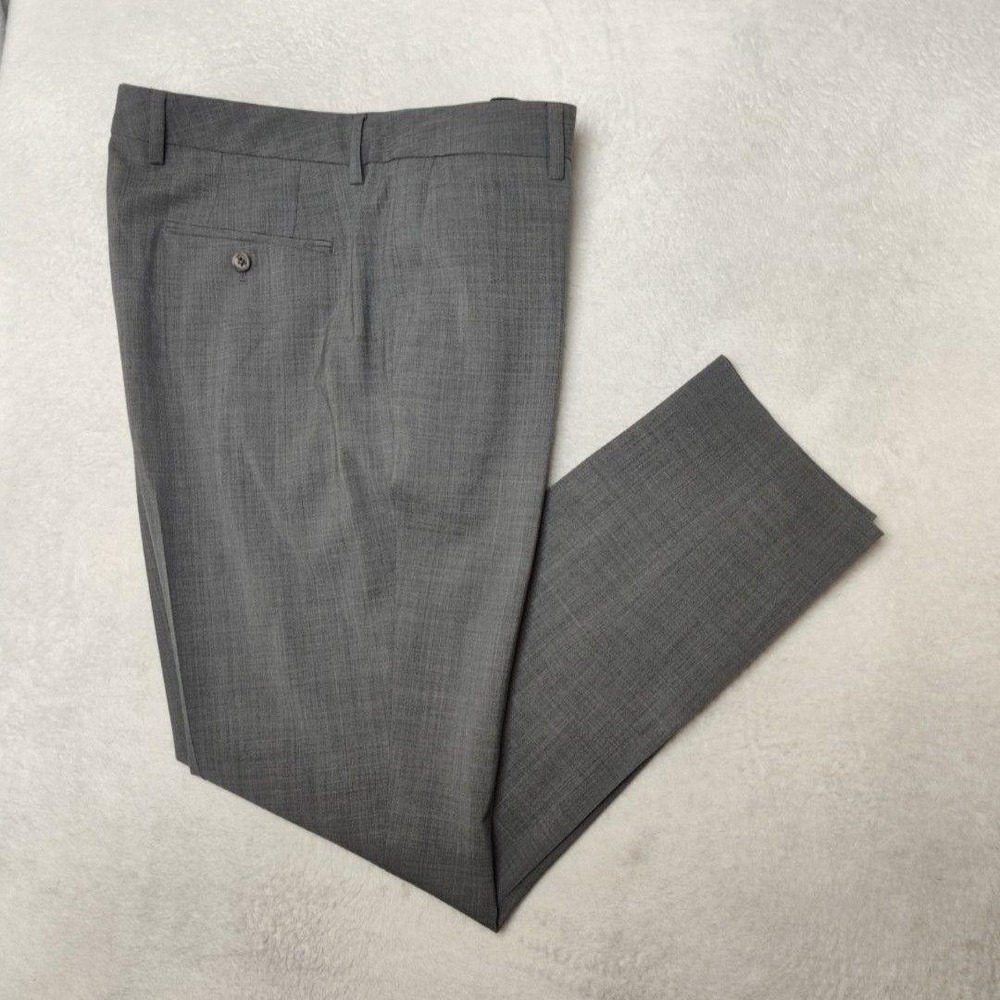 Bonobos Pants Mens 35x32 Gray Slim Tapered Wool‎ Stretch Tailored Suit Pants